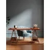 LUCES HERAS LE44295/6 table lamp, black/light wood, E14 5W, IP20