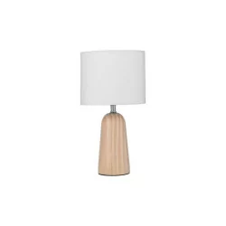 LUCES MUZQUIZ LE44297 desk lamp, light and dark wood/white, E27