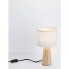 LUCES MUZQUIZ LE44297 desk lamp, light and dark wood/white, E27