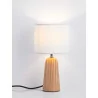 LUCES MUZQUIZ LE44297 lampa biurkowa, drewno jasne i ciemne/biały, E27