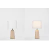 LUCES MUZQUIZ LE44297 lampa biurkowa, drewno jasne i ciemne/biały, E27