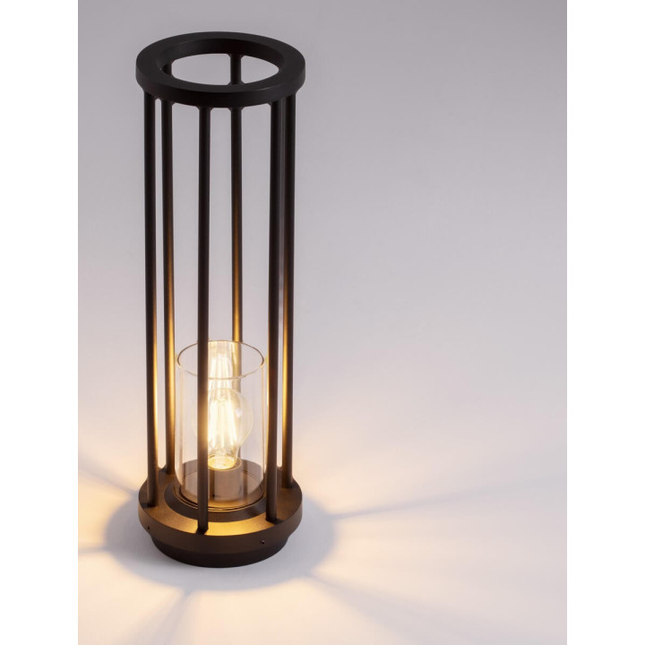 LUCES OJEDA LE73634/5 zewnętrzna lampa stojąca IP65, E27, czarna