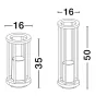 LUCES OJEDA LE73634/5 zewnętrzna lampa stojąca IP65, E27, czarna