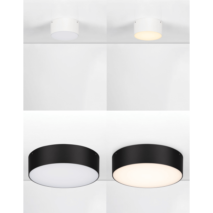 LUCES BORJA LE73648/9/50/51 zewnętrzny okrągły plafon IP65 biały/czarny