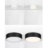 LUCES BORJA LE73648/9/50/51 zewnętrzny okrągły plafon IP65 biały/czarny