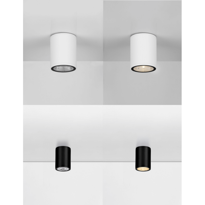 LUCES SUCRE LE73652/3/4/5 zewnętrzna lampa tuba LED IP65, biały/czarny