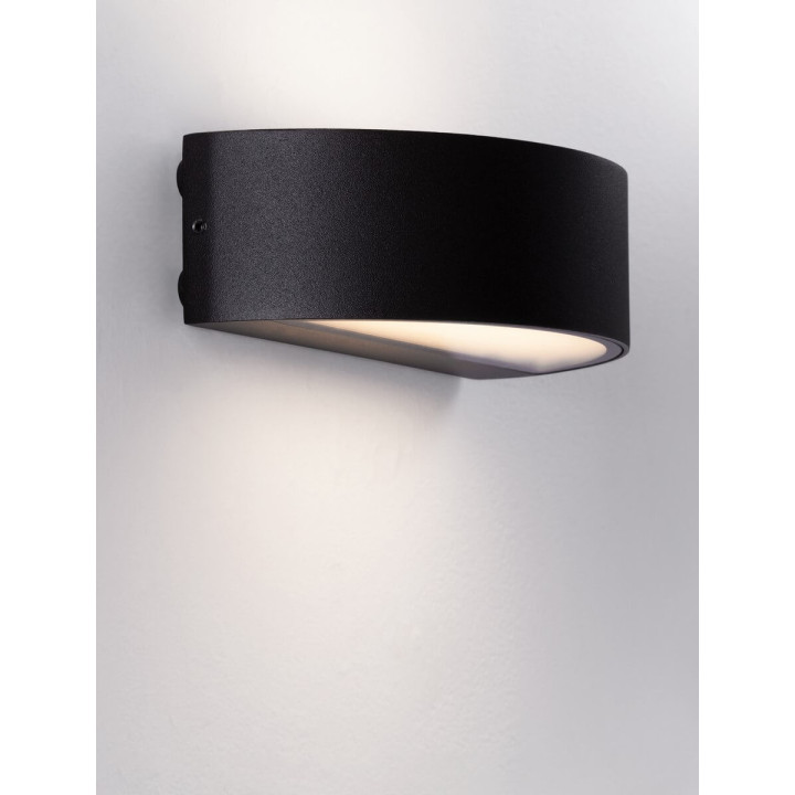 LUCES BAGUA LE73736 zewnętrzny kinkiet LED, IP65, czarny nowoczesny