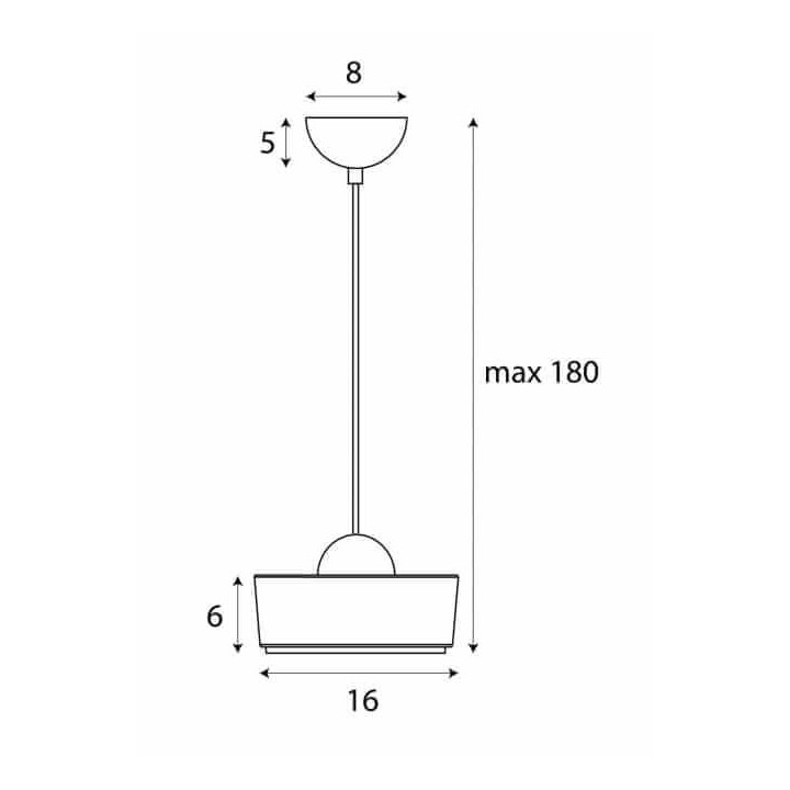 MAXlight Lipari I P0542 LED hanging lamp 524lm, 3000K, IP20 6W, gold