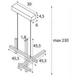 Maxlight Soho P0546 lampa wisząca LED czarna 3000K, IP20, aluminium