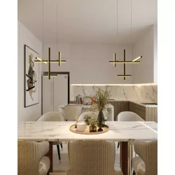 Maxlight Soho P0546 lampa wisząca LED czarna 3000K, IP20, aluminium