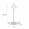 MAXlight DEUX P0560/1 LED felt pendant lamp, 5W, 482lm, 3000K