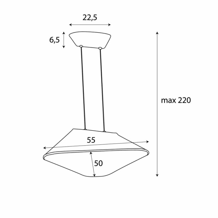 Maxlight CARBON P0567/8/9 lampa wisząca LED, filcowa, 8W, 420lm, 3000K