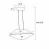 Maxlight CARBON P0567/8/9 LED hanging lamp, felt, 8W, 420lm, 3000K