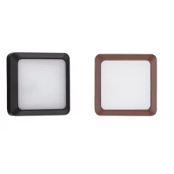 LUCES PASCO LE73668/9 kinkiet zewnętrzny LED IP54 czarny brązowy 3000K