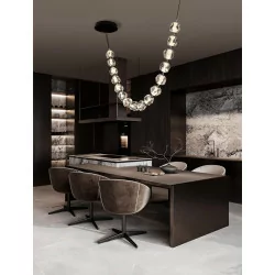 LUCES CHEPEN LE44423/4/5 LED hanging lamp 3000K black, metal/acrylic