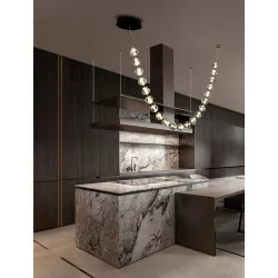 LUCES CHEPEN LE44423/4/5 LED hanging lamp 3000K black, metal/acrylic