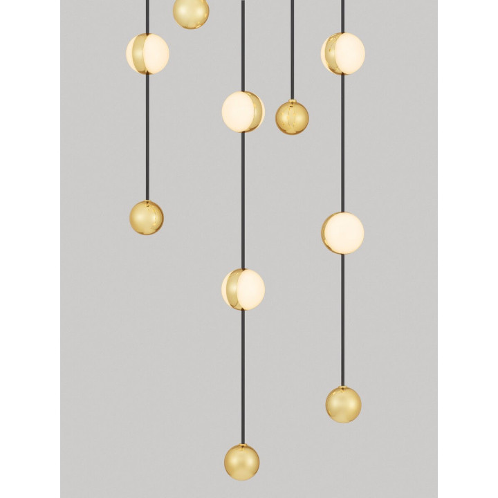 LUCES CUTERVO LE44601 black gold LED hanging lamp 64W, 4708lm IP20