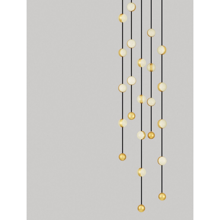 LUCES CUTERVO LE44601 black gold LED hanging lamp 64W, 4708lm IP20