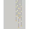 LUCES CUTERVO LE44601 czarna złota lampa wisząca LED 64W, 4708lm IP20