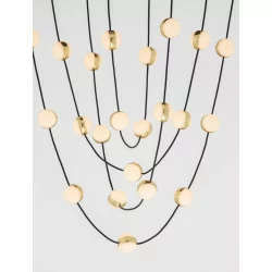 LUCES CUTERVO LE44602 elegancka lampa wisząca LED 3000K czarno-złota