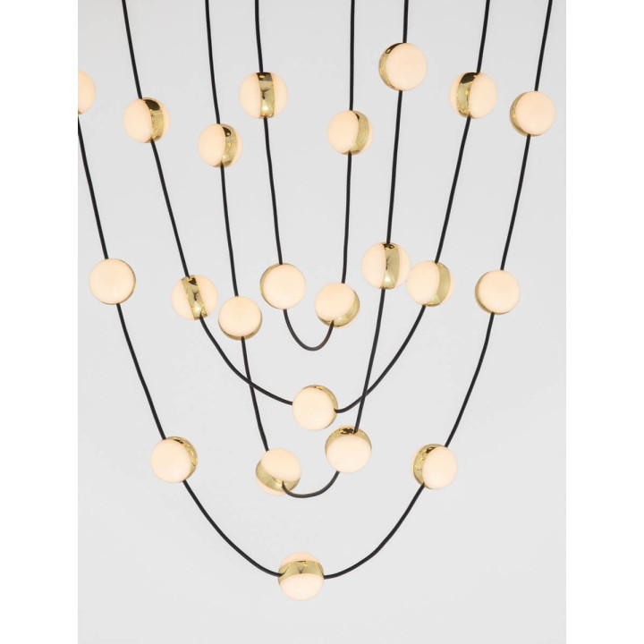LUCES CUTERVO LE44602 elegant LED hanging lamp 3000K black and gold