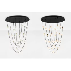 LUCES CUTERVO LE44602 elegancka lampa wisząca LED 3000K czarno-złota