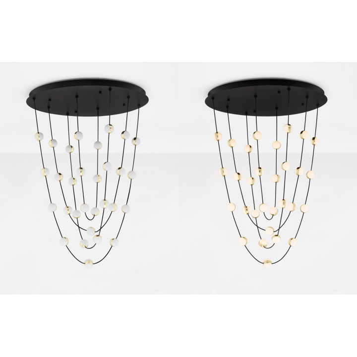 LUCES CUTERVO LE44602 elegant LED hanging lamp 3000K black and gold