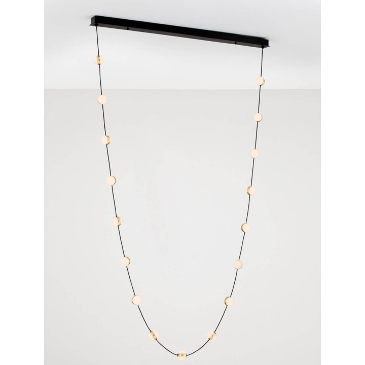 LUCES CUTERVO LE44603/4 lampa wisząca LED 3000K czarno-złota elegancka