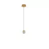 LUCES CUYO LE44210 gold LED hanging lamp 4W 3000K, metal and glass