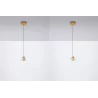 LUCES CUYO LE44210 gold LED hanging lamp 4W 3000K, metal and glass