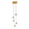 LUCES CUYO LE44212 gold LED hanging lamp 16W 832lm 3000K metal/glass