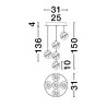 LUCES CUYO LE44212 gold LED hanging lamp 16W 832lm 3000K metal/glass
