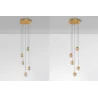 LUCES CUYO LE44212 gold LED hanging lamp 16W 832lm 3000K metal/glass