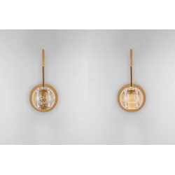 LUCES CUYO LE44211 LED wall lamp 4W, gold 166lm, 3000K, metal/glass