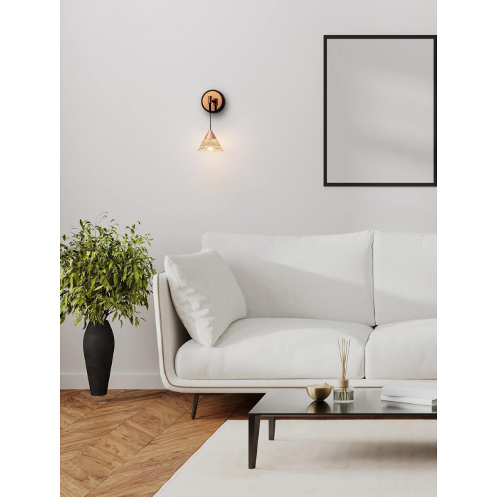 LUCES GUAY LE44213 kinkiet wiszący LED 7W, złoty, 3000K, metal/akryl