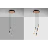 LUCES GUAY LE44215 lampa wisząca LED 30W, czarna/złota, 1558lm, 3000K