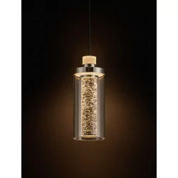LUCES JUAN LE44217 lampa wisząca LED 30W, czarno-złota, nowoczesna