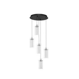 LUCES JUAN LE44218 lampa wisząca LED 30W, czarno-złota, elegancki styl