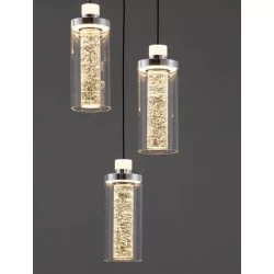 LUCES JUAN LE44218 lampa wisząca LED 30W, czarno-złota, elegancki styl
