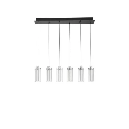 LUCES JUAN LE44219 lampa wisząca LED, czarno-srebrna, nowoczesna LUCES JUAN LE44219 lampa wisząca LED, czarno-srebrna, nowoczesna