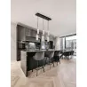 LUCES JUAN LE44219 lampa wisząca LED, czarno-srebrna, nowoczesna