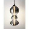 LUCES LUIS LE44220/1/2 LED hanging lamp, 3 sizes, black and gray