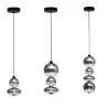 LUCES LUIS LE44220/1/2 LED hanging lamp, 3 sizes, black and gray