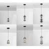 LUCES LUIS LE44220/1/2 LED hanging lamp, 3 sizes, black and gray
