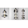 LUCES LUIS LE44220/1/2 LED hanging lamp, 3 sizes, black and gray
