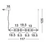 LUCES LUIS LE44223 modern LED hanging lamp 3000K 40W black and gray