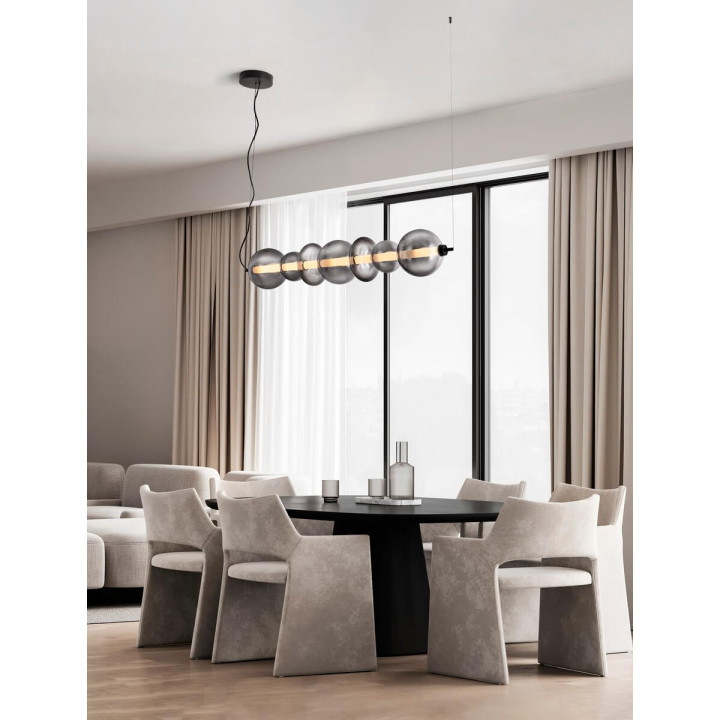 LUCES LUIS LE44223 modern LED hanging lamp 3000K 40W black and gray