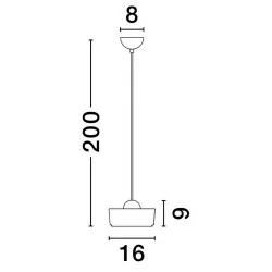 LUCES ESPINAR LE44497 lampa wisząca LED 6W złota, stal/aluminium/akryl