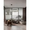 LUCES ROCA LE44228/9 round LED hanging lamp 2 sizes black and gold