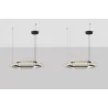 LUCES ROCA LE44228/9 round LED hanging lamp 2 sizes black and gold
